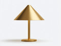 Lampe de bureau 36×36×52 cm - métal finition laiton doré - base ronde et abat-jour large pour chambre à coucher