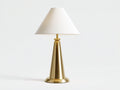 Lampe de bureau 36×36×55 cm - métal doré et abat-jour blanc - style classique pour chambre à coucher