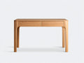Console en bois de chêne 110×40×78 cm - chêne clair - 2 tiroirs pour chambre